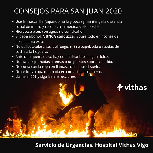 El Hospital Vithas Vigo alerta del incremento de los accidentes de tráfico en noches de fiesta como la de San Juan