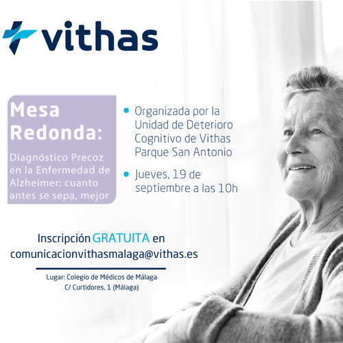 El Hospital Vithas Málaga organiza en el Colegio de Médicos de Málaga una mesa redonda sobre la importancia del diagnóstico precoz en la enfermedad de Alzheimer