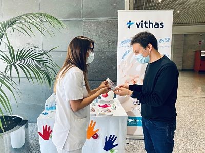 Vithas promueve la higiene de manos entre los usuarios de sus hospitales en Valencia, Alicante y Castellón