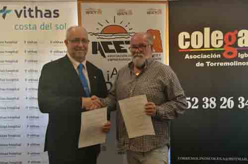 Vithas Costa del Sol firma un acuerdo de colaboración con el Colectivo Colega de Torremolinos