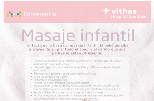 El Hospital Vithas Vitoria organiza una conferencia sobre el masaje infantil