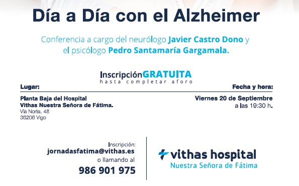 El Hospital Vithas Vigo conmemora el Día Internacional del Alzheimer con una conferencia sobre cómo vivir con una persona con esta enfermedad