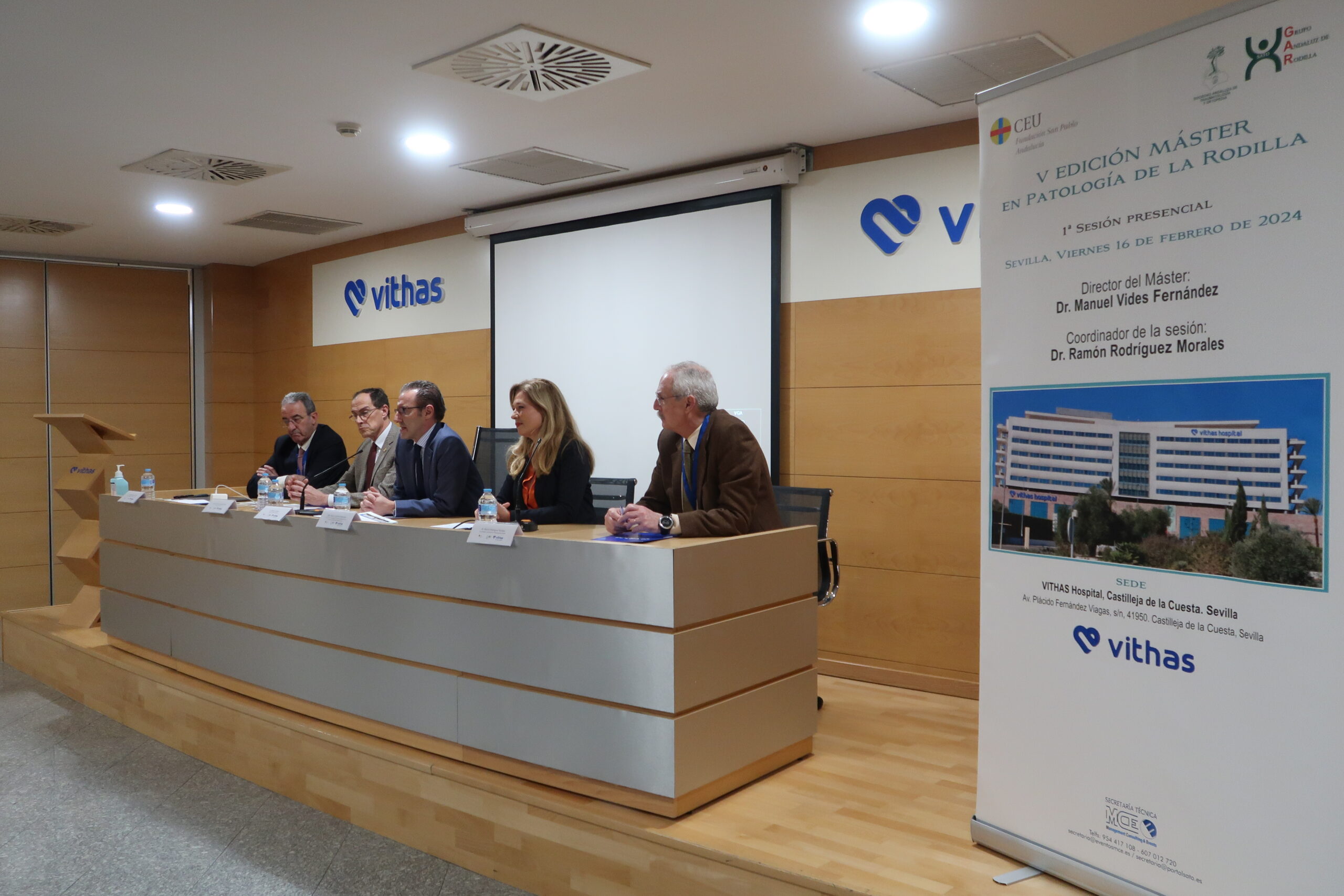 El Hospital Vithas Sevilla acoge la primera sesión presencial  del Máster en Patología de la Rodilla de la CEU Andalucía