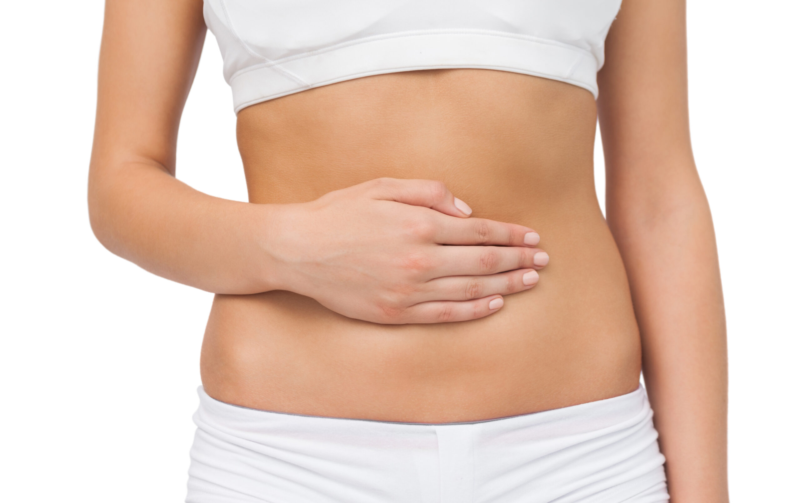 Живот не болит. Женский живот в каплях пота. What are the causes of pain above the belly button?. В ее животе не нашли. What are the causes of pain above the belly button?.