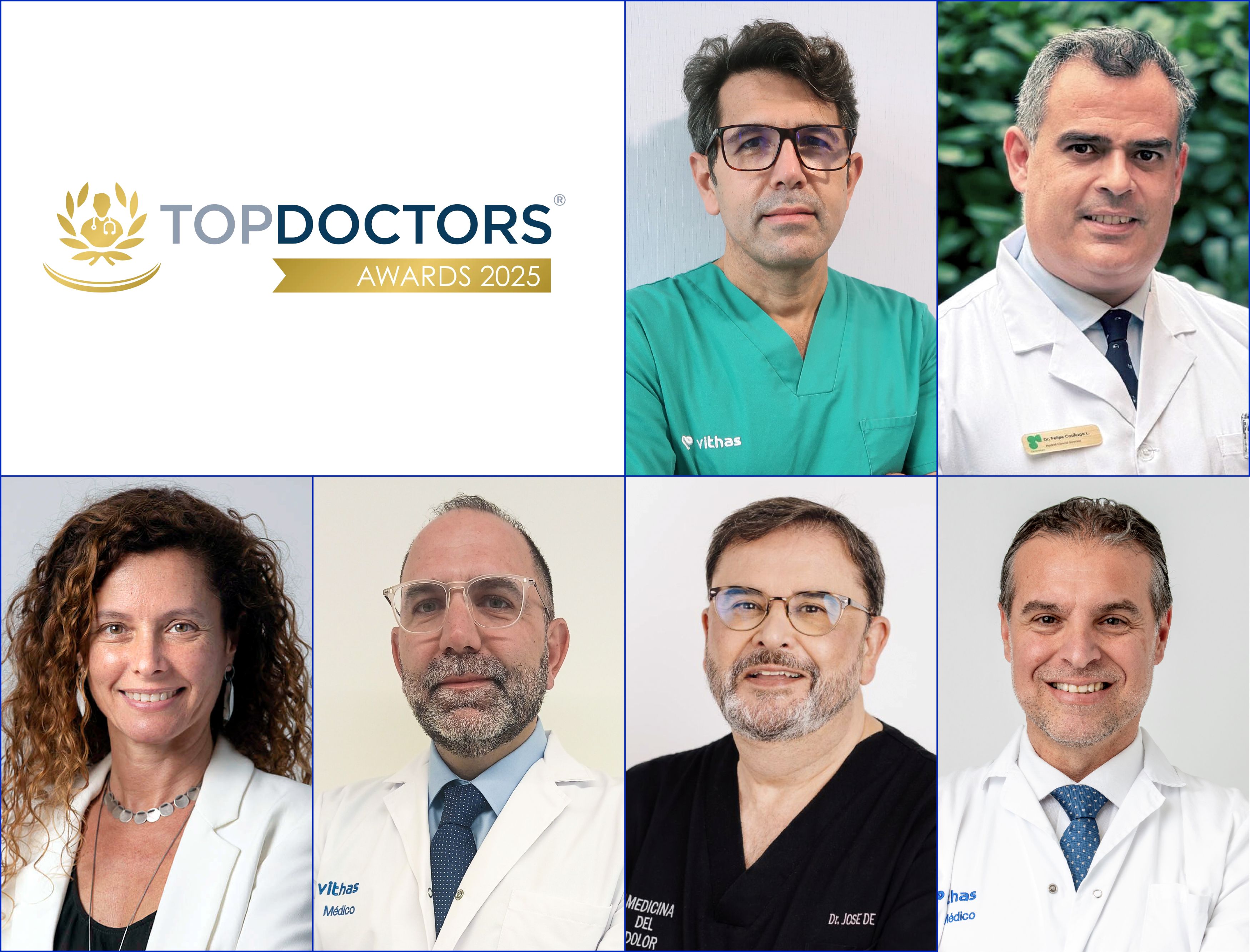 Seis médicos de Vithas, entre los 50 mejores de la sanidad privada de España según los Top Doctors Awards